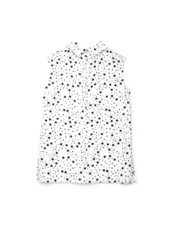 Легкая блузка со звездным принтом LBL 885 || Блуза жін. CE LBL 885, р.170-84-90, white-black