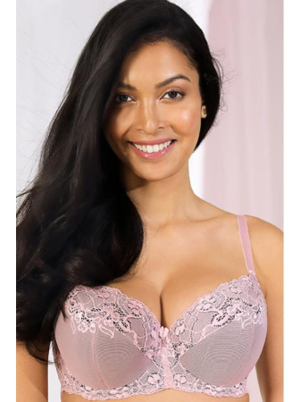 Бюстгальтер полумягкий Dama Kier Emily Розово-графитовый