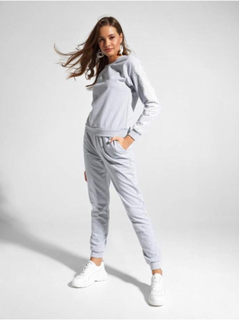 Хлопковый свитшот с легким мерцанием люрекса LD 1051 || Джемпер жін. CE LD 1051, р.170-84, shiny grey