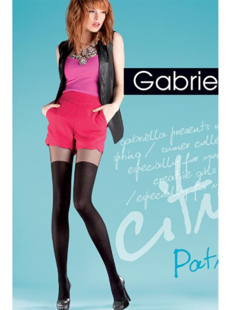 Колготки Gabriella Paty 40 den без трусиковой части Черный