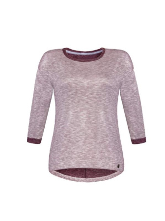 Меланжевый джемпер с удлиненной спинкой LD 609