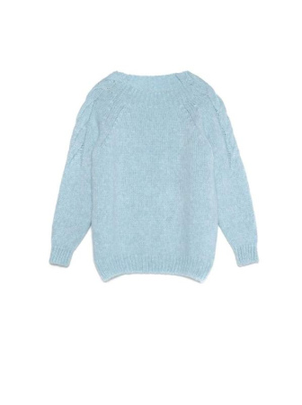 Вязаный джемпер с косами из объемной пряжи с шерстью и мохером LDK 077 || Джемпер жін. CE LDK077 19С-37СП, р.170-92, cream tan