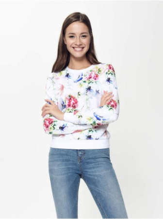 Ультракомфортный хлопковый свитшот LD 894 || Джемпер жін. CE LD 894, р.170-92, blossom