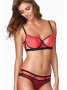 Комплект Kinga Volcano - бюстгальтер с мягкой чашкой SC-586 и полные трусики P-585/2 Малиново-апельсиновый с черным || Комплект Kinga Volcano - бюстгальтер с мягкой чашкой SC-586 и полные трусики P-585/2 Малиново-апельсиновый с черным