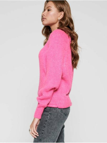 Вязаный джемпер из объемной итальянской пряжи с шерстью и мохером LDK 075