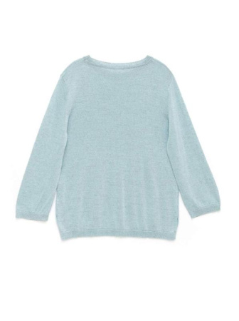 Вязаный фактурный джемпер из пряжи с вискозой и льном LDK 089 || Джемпер жін. CE LDK089 19С-131СП, р.170-84, grey-blue melange