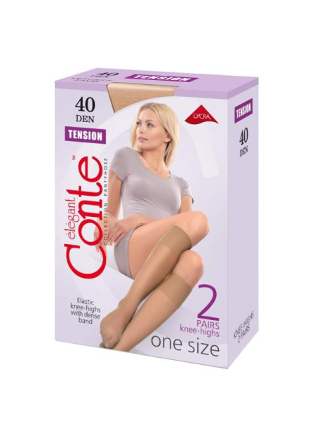 Плотные эластичные гольфы TENSION 40 (2 пары в упаковке), р.23-25, Shade