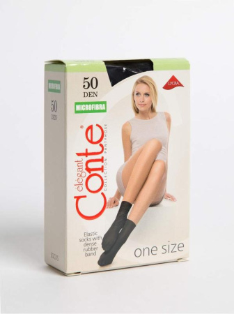 Носки из микрофибры MICROFIBRA 50 (1 пара) || Шкарпетки жін. MICROFIBRA 50 (1 пара), р.23-25, Bronz