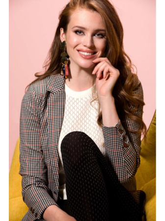 Колготки Gabriella Melody 60 den без трусиковой части Черно-графитовый