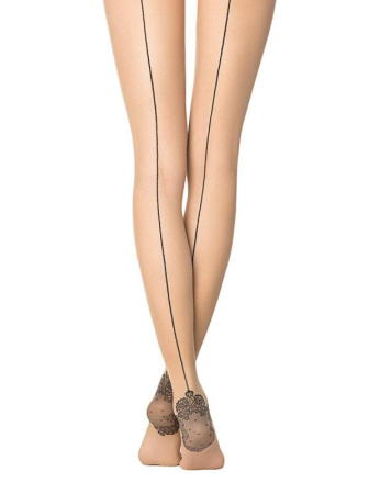 Колготки з імітацією шва і ажурних подследников TRAConte Lycra