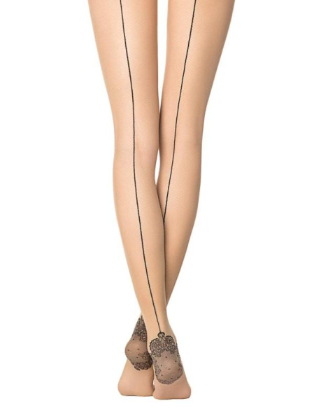Колготки з імітацією шва і ажурних подследников TRAConte Lycra Колготки з імітацією шва і ажурних подследников TRAConte Lycra
