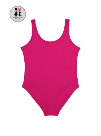 Слитный купальник с металлическим принтом MINI LOVE || Купальник дів. CE MINI LOVE, р.122,128-64, fucsia