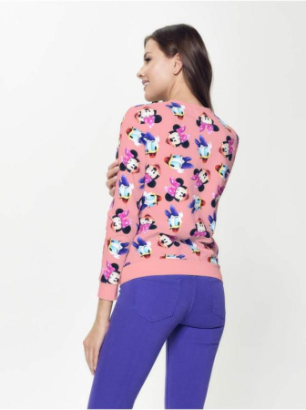 Хлопковый свитшот с ярким принтом Disney 952 || Джемпер жін. CE DISNEY LD 952, р.170-84, pink friends