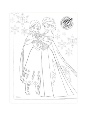 Колготки з малюнками Disney Frozen 20 і вкладишем-розфарбуванням, р. 140-146, Bianco