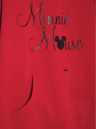 Хлопковая туника с мерцающей надписью Disney LTH 954 || Туніка жін. CE DISNEY LTH 954, р.170-88-94, risky red
