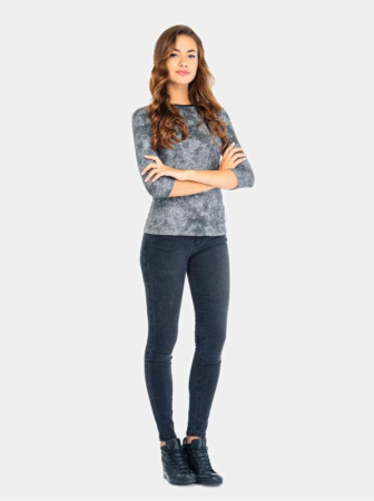 Фактурный джемпер облегающего кроя LD 682 || ВТЖ Джемпер жін. CE LD 682, р.170,176-100, сірий