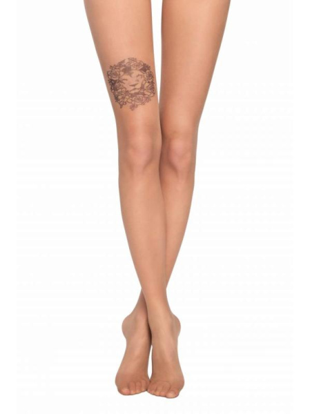 Колготки TATTOO з малюнком Butterfly, р. 3, 001 Natural