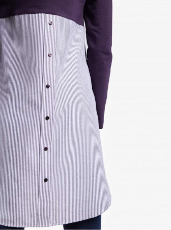 Стильная туника с имитацией рубашки 831 || Туніка жін. CE LTH 831, р.170-96-102, grape purple