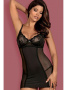Комплект Obsessive Amallie chemise Черный || Комплект Obsessive Amallie chemise Черный