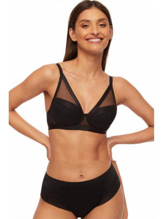 Комплект Kinga Comfort - бюстгальтер push up PU-750 и полные трусики P-861/2 Черный