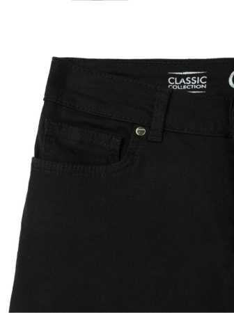 Классические прямые джинсы с эффектом &quot;мгновенная коррекция живота&quot; CON-43B || ВД Брюки джинсові жін. CE CON-43B, р.164-106, чорний