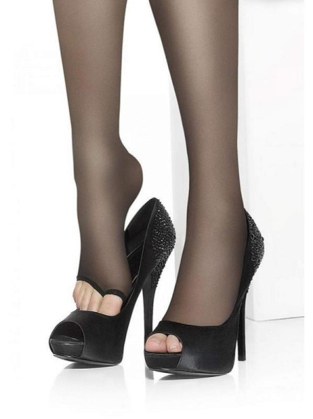 Колготки женские с открытыми пальцами MARILYN Nudo NF 15, 2, nero(чёрный)