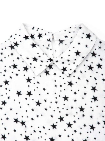 Легкая блузка со звездным принтом LBL 885 || Блуза жін. CE LBL 885, р.170-84-90, white-black