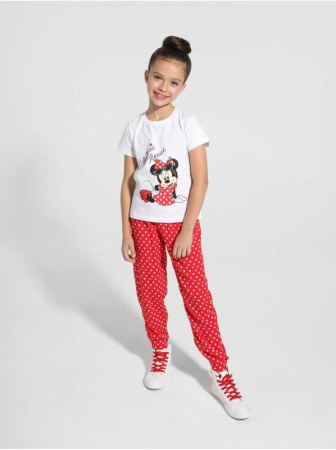 Ультрамодная футболка с коротким рукавом Disney 964 || Джемпер дів. CE DISNEY DD 964, р.104,110-56, ice white