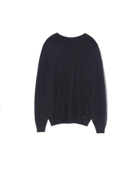 Вязаный джемпер с прозрачной отделкой по рукавам LDK 058