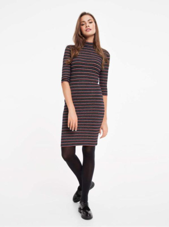 Платье в полоску с мерцающим блеском 836-1