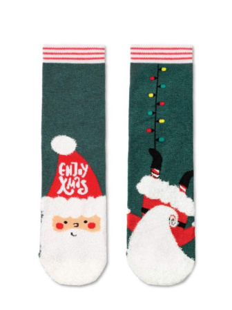 Носки жен. хлопковые Conte NEW YEAR 20С-64СП, р.23-25, 522 темно-бирюзовый || Шкарпетки жін. бавовняні CE NEW YEAR 20С-34СП, р.23-25, 521 темно-синій