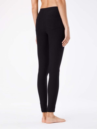 Джеггинсы с высокой посадкой и термоэффектом WINDY, р.164-90, Nero || Джеггінси з високою посадкою і термоэффектом WINDY, р. 164-90, dark bordo