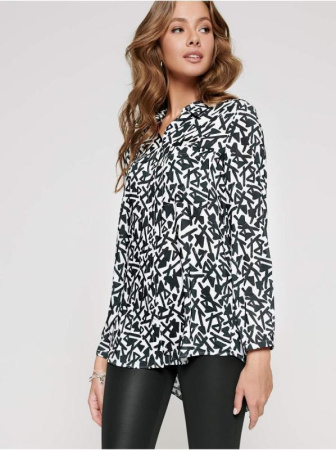 Рубашка с геометрическим рисунком из хлопка премиального качества LBL 1091