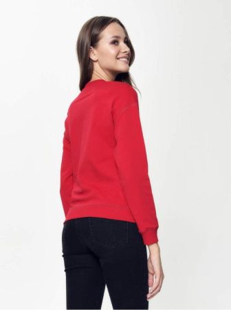 Хлопковый свитшот с мерцающей надписью Disney LD 949 || Джемпер жін. CE DISNEY LD 949, р.170-88, risky red