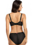 Комплект Ewa Bien Rozana - бюстгальтер полумягкий B150 и полные трусики C124 Черно-красно-золотой || Комплект Ewa Bien Rozana - бюстгальтер полумягкий B150 и полные трусики C124 Черно-красно-золотой
