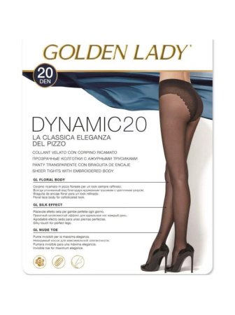 Колготки с ажурными трусиками GOLDEN LADY Dynamic 20, 2, daino(цвет загара)