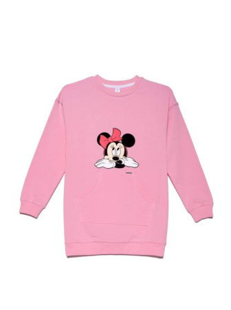 Хлопковая туника с ярким рисунком Disney 958 || Туніка дів. CE DISNEY DTH 958, р.104,110-56, camelia rose