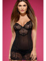 Комплект Obsessive Alluria chemise Черный || Комплект Obsessive Alluria chemise Черный