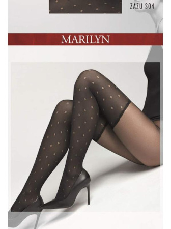 Колготки с узором MARILYN Zazu S04, 3/4, nero(чёрный)