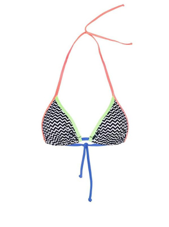 Бикини мягкие треугольники с вкладышем &quot;PUSH UP&quot; EMMA || ВКТ CE Бюстгалтер купальний жіночий  EMMA, р.82-88, чорно-білий