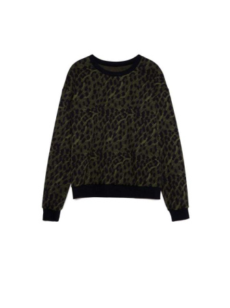 Свитшот c леопардовым рисунком LD 1054 || Джемпер жін. CE LD 1054, р.170-88, khaki leo