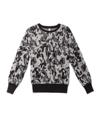 Ультрамодный джемпер с принтом &quot;камуфляж&quot; и мерцающим блеском 839 || Джемпер жін. CE LD 839, р.170-96, grey