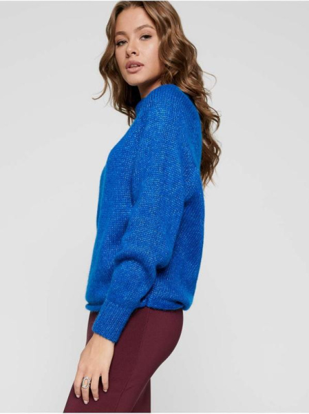 Вязаный джемпер из объемной итальянской пряжи с шерстью и мохером LDK 075