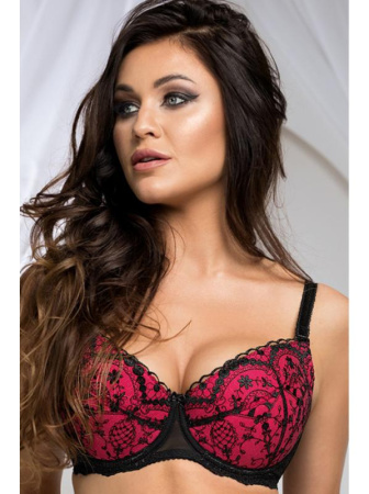 Бюстгальтер push up Dama Kier Klara Фуксия-черный