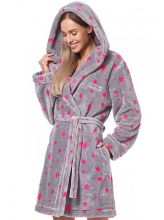 Халат L&L 9135 Ds Графитово-розовый