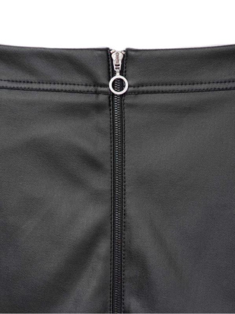 Юбка А-силуэта с напылением &quot;под кожу&quot; LITA || Спідниця жін. CE LITA, р.170-98, black