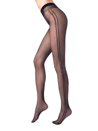 Колготки с лампасами BLISS Lycra, р.2, Nero
