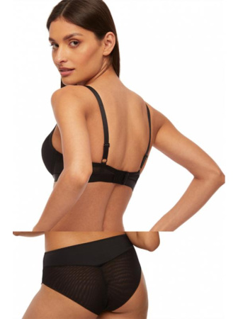 Комплект Kinga Comfort - бюстгальтер push up PU-750 и полные трусики P-861/2 Черный || Комплект Kinga Comfort - бюстгальтер push up PU-750 и полные трусики P-861/2 Черный