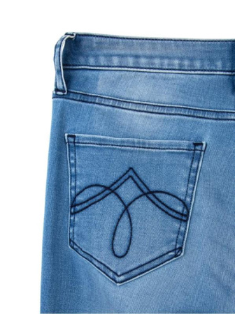 Ультракомфортные прямые джинсы с высокой посадкой CON-47 Lycra || ВД Брюки джинсові жін. CE CON-47, р.164-98, темно-синій