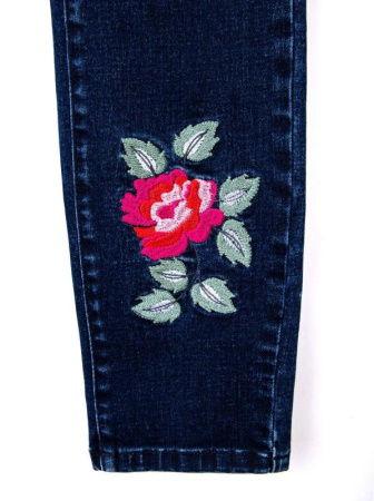 Ультрамодные джинсы с вышивкой CON-53 || ВД Брюки джинсові жін. CE CON-53, р.164-94, темно-синій
